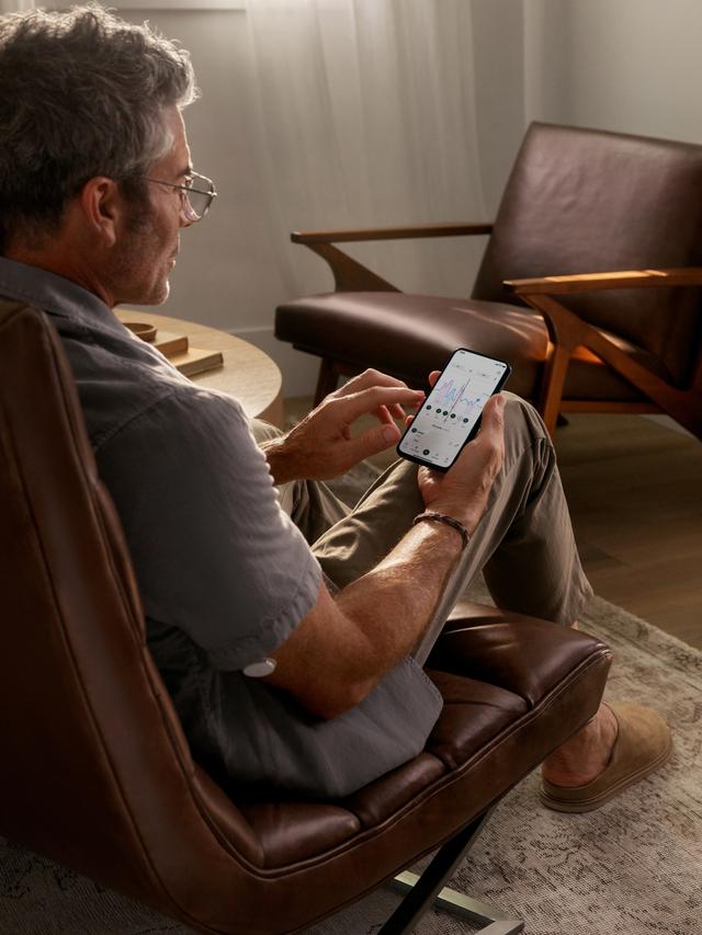 Man reading phone