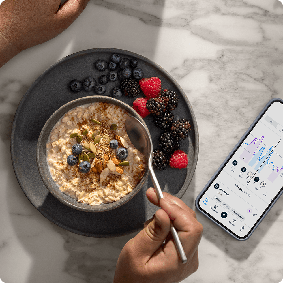 Glucose levels shown on graph