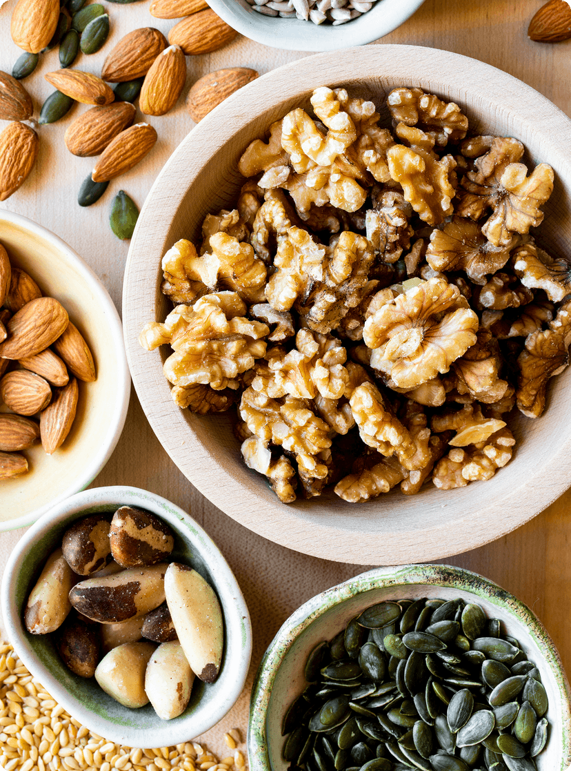 A close up of dishes of food.
