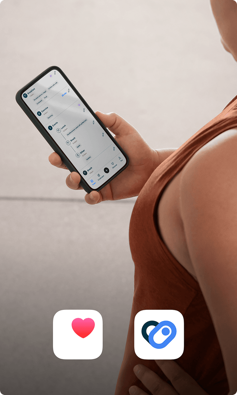 Woman looking at the Lingo app on her phone