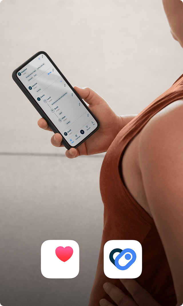 Woman looking at the Lingo app on her phone