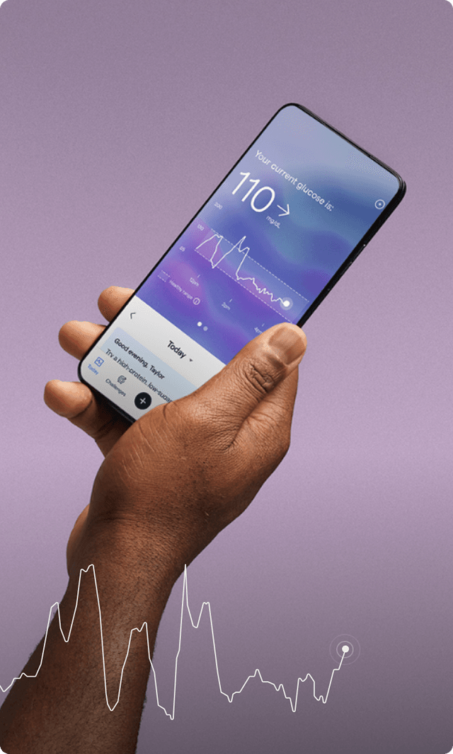 A hand holding a phone with the screen showing the Lingo app