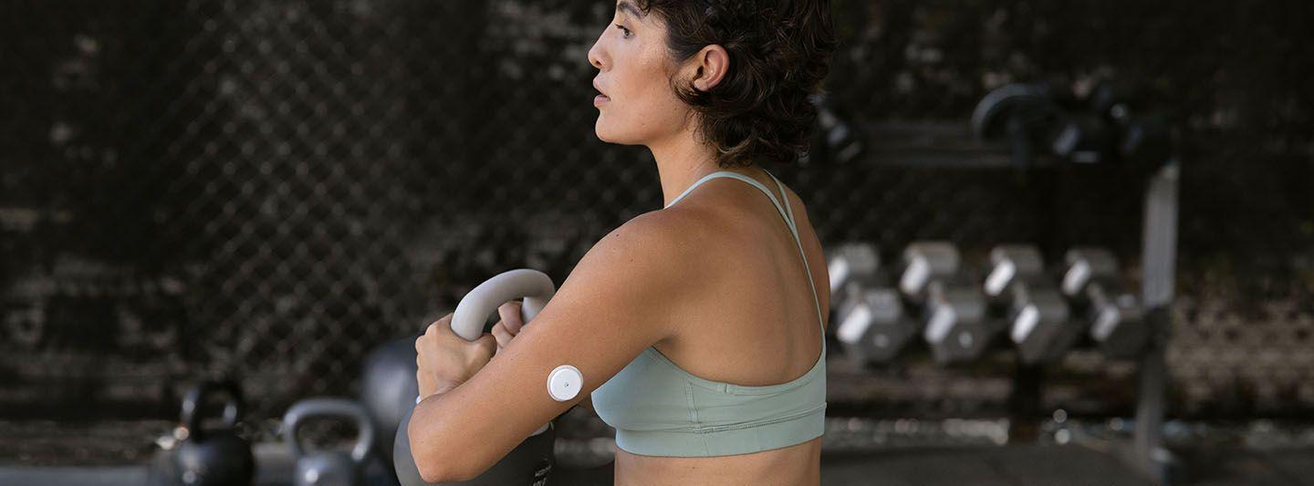 Woman in gym wearing Lingo